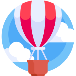 Hot air balloon icon