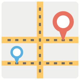 plan et emplacement Icône