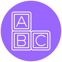 bloc abc Icône