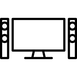 Big Television with Two Big Speakers icon