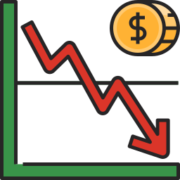 flutuação do mercado Ícone