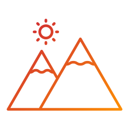 rotsachtige bergen icoon