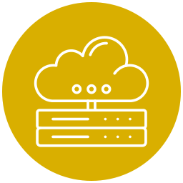 archiviazione cloud icona