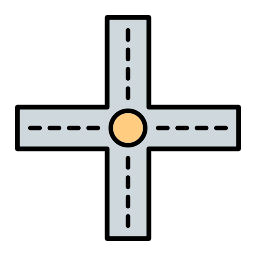 straßenkreuzung icon