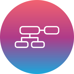 diagramma organizzativo icona