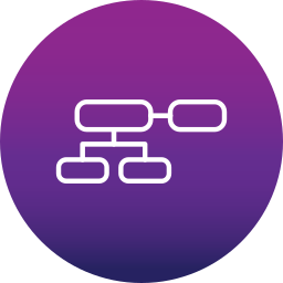 diagramma organizzativo icona