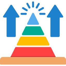 graphique pyramidal Icône