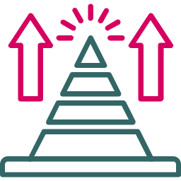 graphique pyramidal Icône