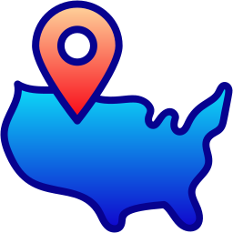 Usa map icon