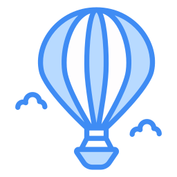 Hot air balloon icon