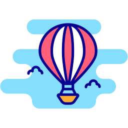 Hot air balloon icon