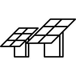 dois painéis solares Ícone