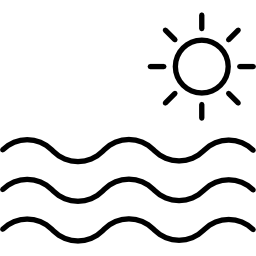 mer et soleil Icône