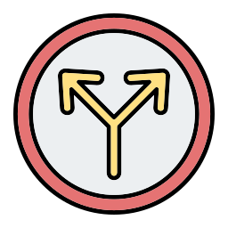 Split road icon