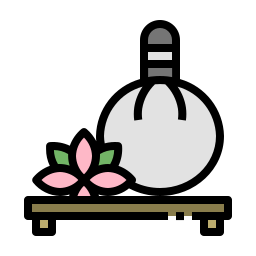 Herbal massage icon