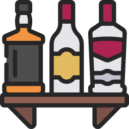 Wine shelf icon