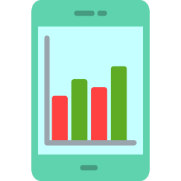 Mobile analytics icon