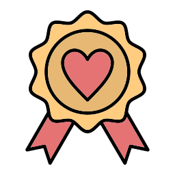 Ribbon badge icon