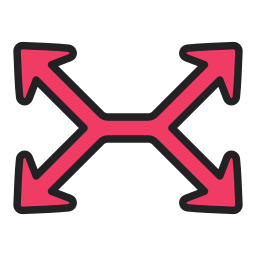 Crossed arrows icon