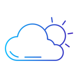 Sun cloud icon