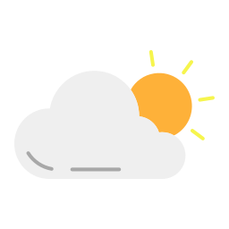 Sun cloud icon