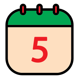 Calendar date icon