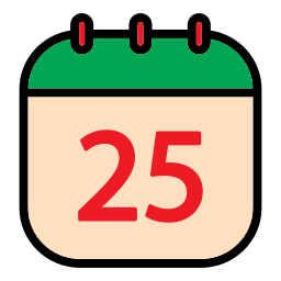 Calendar date icon