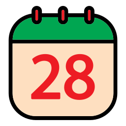 Calendar date icon