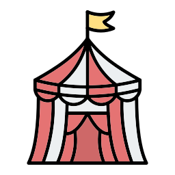 tenda de circo Ícone