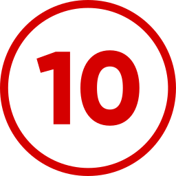 numero 10 icona