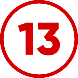 numéro 13 Icône