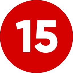 Number 15 icon