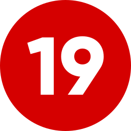 Number 19 icon