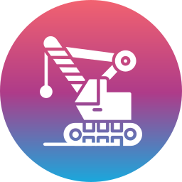 Demolition crane icon