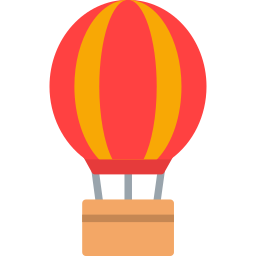 Hot air balloon icon