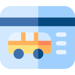 Bus ticket icon