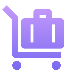 Luggage cart icon