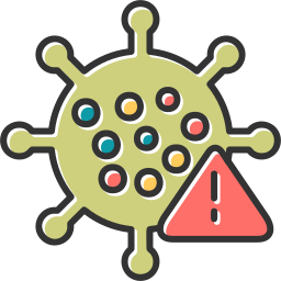 Virus warning icon