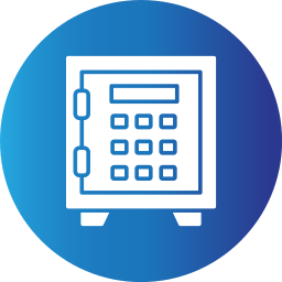 cassetta di sicurezza icona
