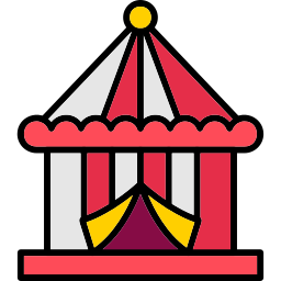 Circus tent icon