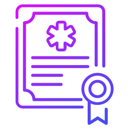 Medical certificate icon