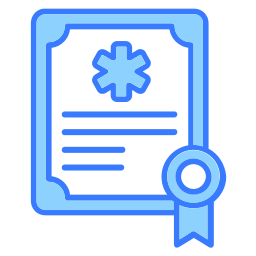 Medical certificate icon