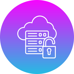 Unsecure cloud icon