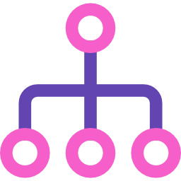 diagramma organizzativo icona