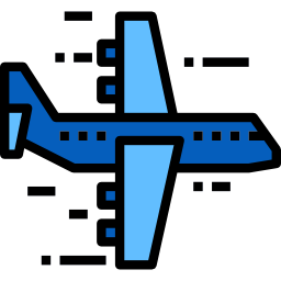 Airplane flying icon