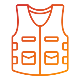 Fishing vest icon