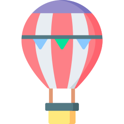 Hot air balloon icon