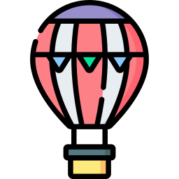 Hot air balloon icon