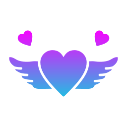 Heart wings icon