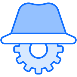 schwarzer hut icon